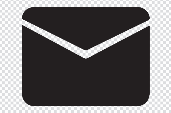 Black email icon, gmail, email logo