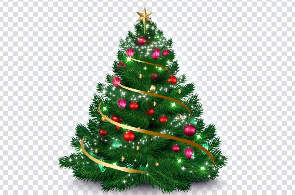 Christmas tree decorations, Christmas tree lights, Real Christmas tree