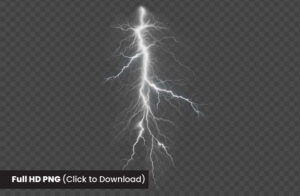 Realistic White lightning PNG