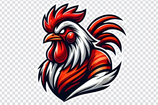 Angry Chicken Clipart Transparent Background, Angry Chicken logo, Chicken Head Logo