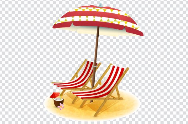 Beach chairs, beach furniture, umbrella, table umbrella, beach summer sun umbrella, beach PNG
