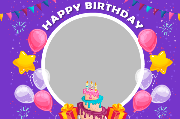 frame Greeting card, Birthday Frames, balloons and gifts illustration, happy Birthday To You, balloon