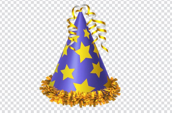 Party hat, Birthday Hat, multicolored striped party hat, holidays, hat, balloon png
