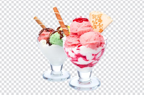 Strawberry ice cream, Chocolate ice cream, ice cream, glass, cream, food, desserts png