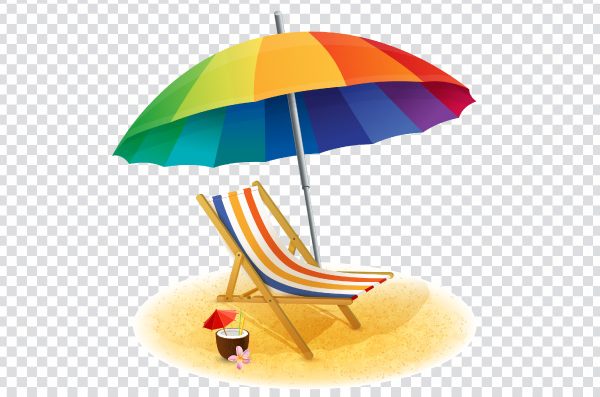 Umbrella, Rainbow Umbrella, opened multicolored umbrella, Beach Umbrella, Beach Chair s, beach, umbrella png