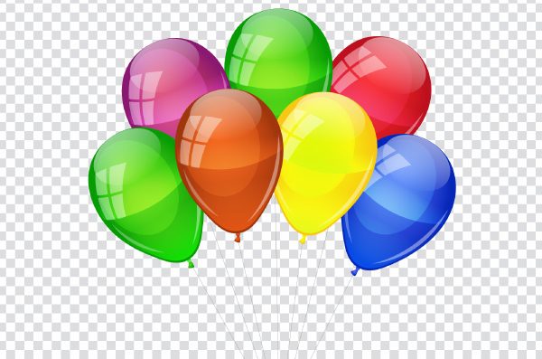 Yellow, pink, and blue baloon graphics, Birthday Balloon Party, Balloons File, holidays, heart, anniversary png