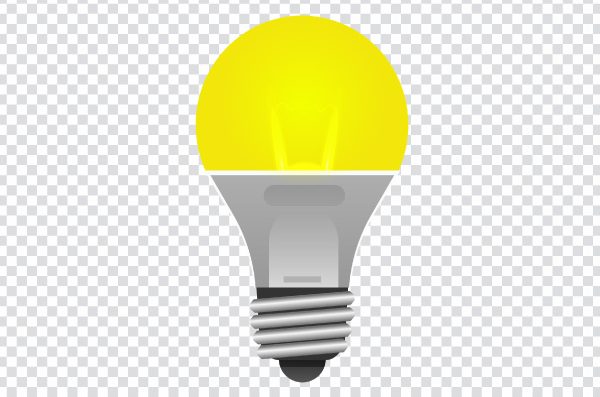 Light bulb illustration, Incandescent light bulb, yellow light bulb, lights png