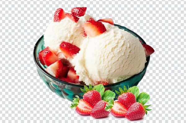 strawberries and cream in dessert glass, Strawberry ice cream Kulfi Ice cream cake, Ice cream, Strawberry Cake png