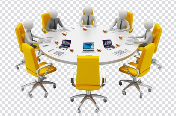 Business Meeting, people sitting on chair beside table, Board of directors Meeting, Round table png