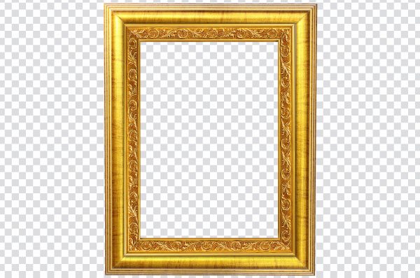Decorative golden frame PNG, frame Cross-stitch Pattern, Gold Frame, rectangular yellow frame, free png pik Frame png