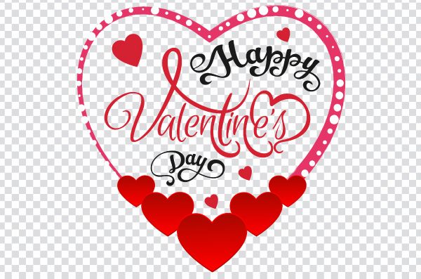 Happy Valentine's Day text, Valentine's Day Heart, Red Happy Valentine's Day artwork, love, text png