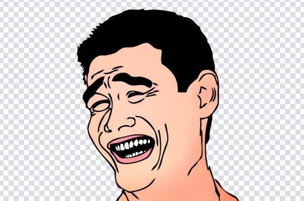 laughing man face meme png, Troll face Humour, Rage comic Internet meme, meme, comics, laughing man art png