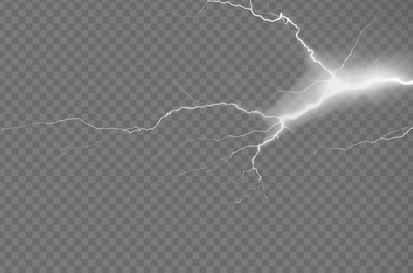 Transparent Lightning strike