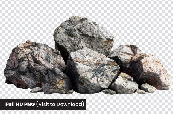 Rock boulders PNG, Large rock pile, Natural stone boulders
