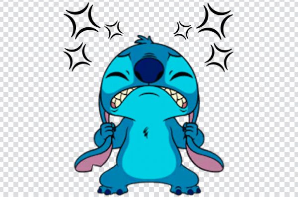 free Stitch angry PNG, Disney Stitch sticker