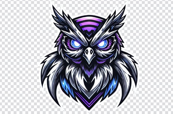 Transparent Owl Logo PNG, custom logo, Vector Logo, Sports Logo, E-sports Logo PNG