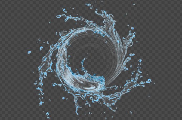 Water Circle splash, Blue water splash, Abstract water splash png