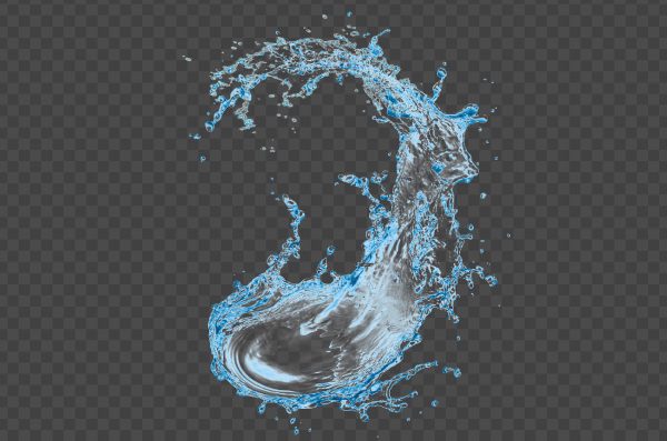 Water splashing effect, Realistic water splash, Water droplet splash