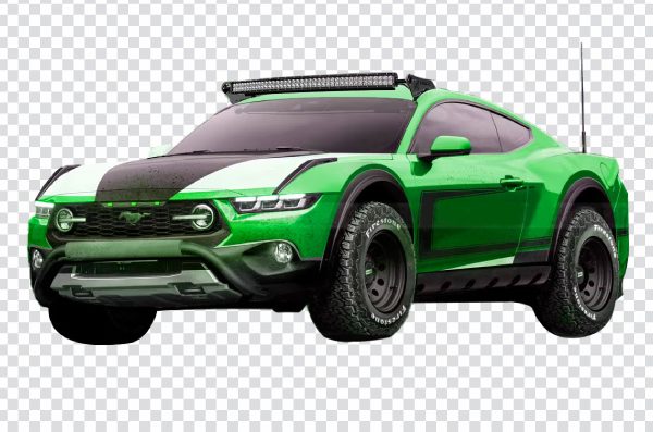 2026 Ford Mustang Raptor Off-Road Muscle Car PNG – V8 Performance Coupe, All-Terrain Sports Car, Transparent Background