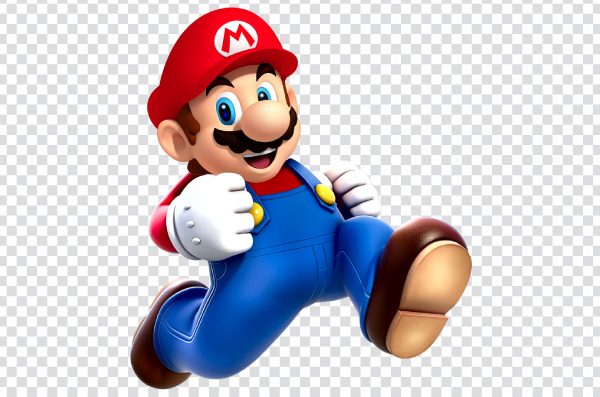 Super Mario Jumping PNG - Transparent Mario Action Pose Free Download