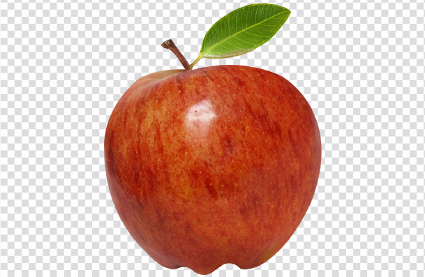 Apple with Leaf PNG – Realistic Transparent Fruit Image in HD
