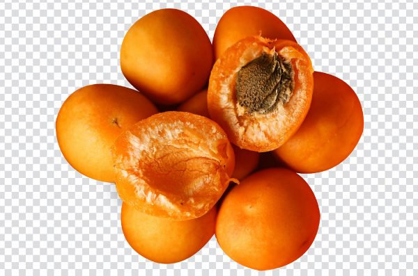 Apricot Cut in Half PNG – Transparent High-Resolution Fruit Image