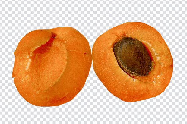 Sliced Apricot PNG – Transparent High-Quality Fruit Image