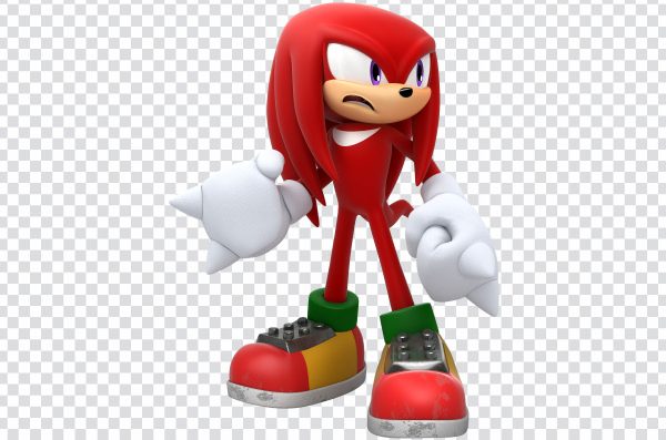 Angry Knuckles PNG – High-Quality Sonic Character in Battle Pose