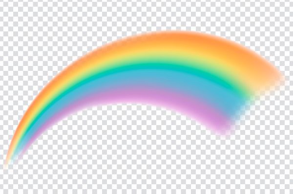 Colorful Rainbow PNG – Bright Transparent Arc Graphic