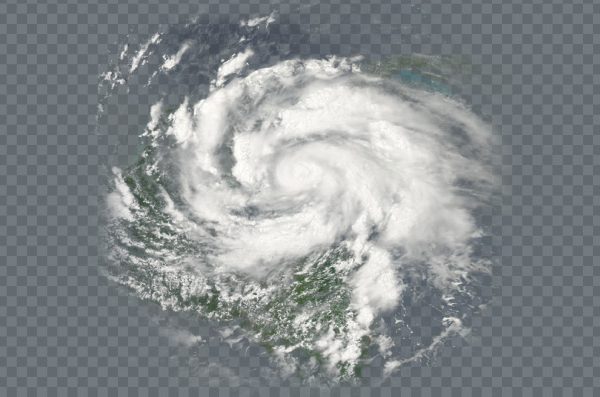 Hurricane eye satellite image PNG