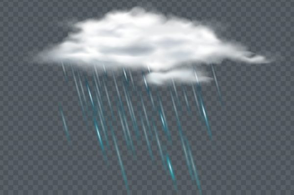 Rain Cloud PNG – Transparent Storm Cloud with Rain Image