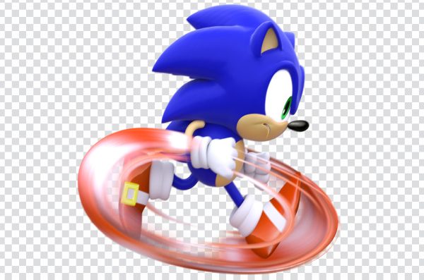 Sonic Running Fast PNG – Transparent High-Speed Action Pose