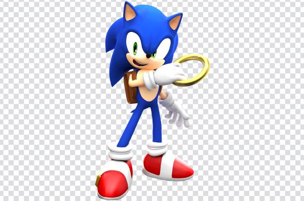 Sonic with Ring PNG – Transparent Cartoon Character