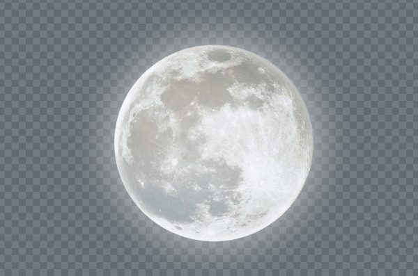 Glowing Moon PNG – Transparent Bright Lunar Night Image