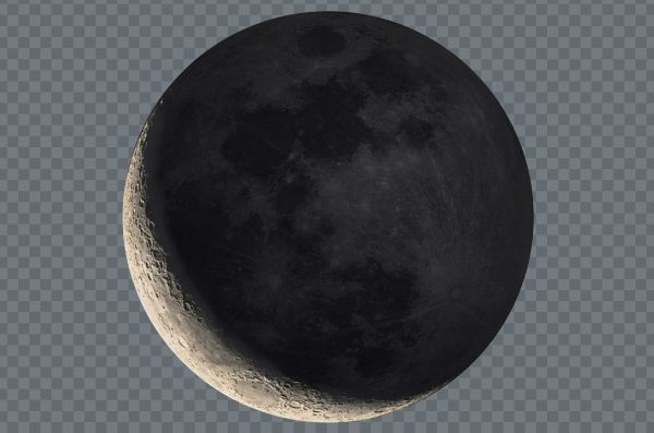 New Moon PNG – Transparent Dark Lunar Phase Image