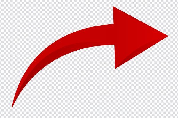Curved Arrow PNG – Transparent Red Arrow