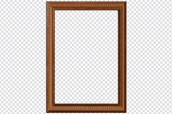 Decorative wooden frame PNG free download