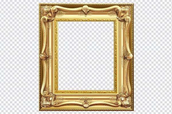 Luxury Golden Frame PNG – Elegant Gold Border PNG Transparent