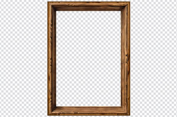 Vintage Wooden Frame PNG – Classic Picture Frame