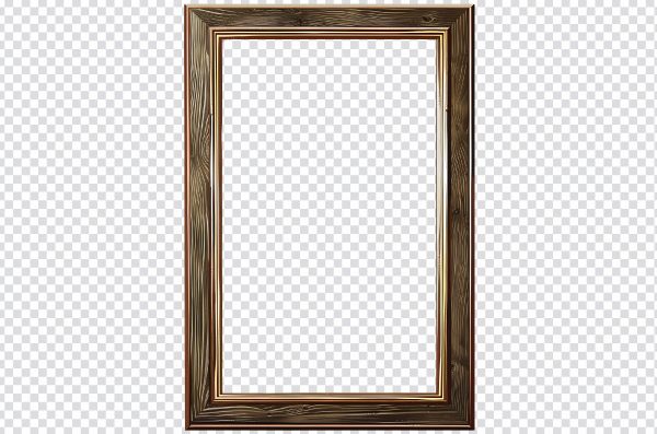 Wooden Photo Frame PNG – Transparent Vintage Picture Frame