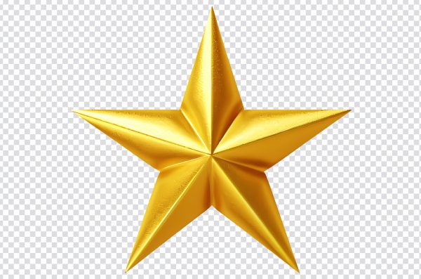 Glowing Gold Star PNG Transparent – Free Download