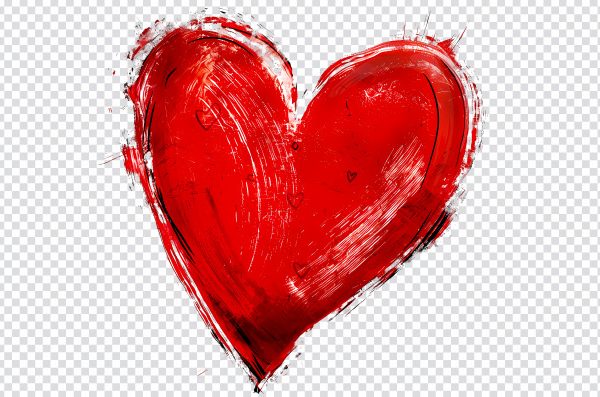 Red Abstract Heart PNG Transparent – Free Download