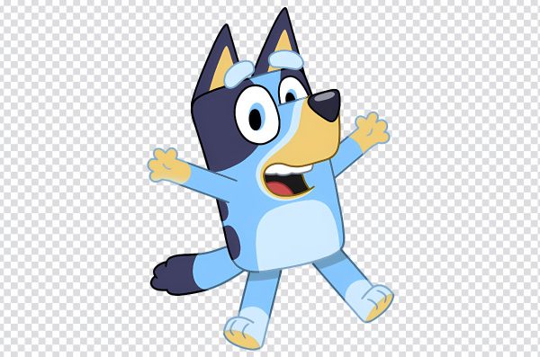 Scared Bluey PNG – Bluey Cartoon Transparent Free Download