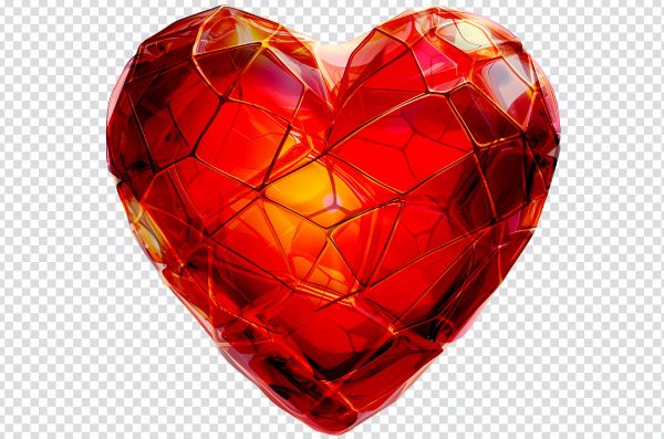 Shiny Realistic Heart PNG Transparent – Free Download