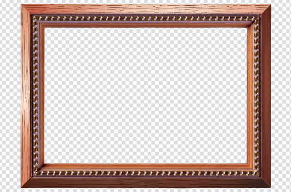 Wooden Decorative Frame PNG
