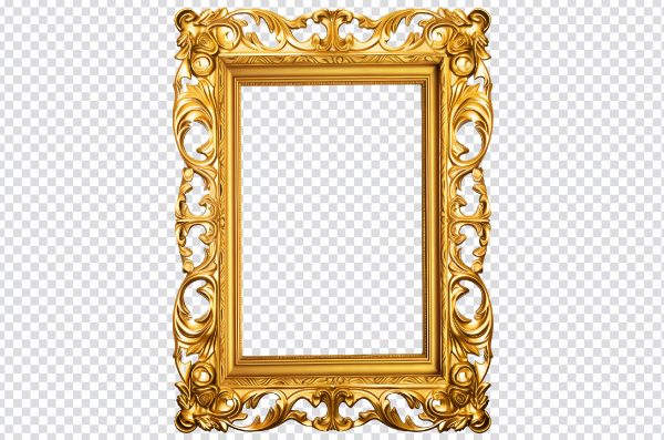 Elegant Golden Frame PNG Free Download