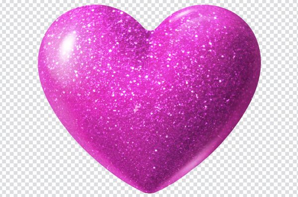 Glitter Heart PNG Transparent – Free Download