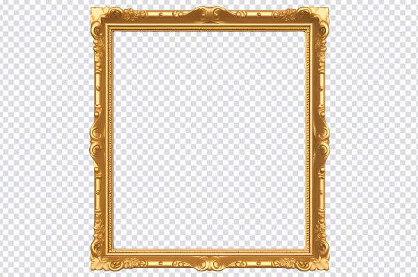 Gold Square Frame PNG – Free Transparent Download