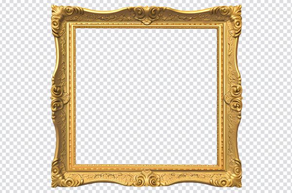 15+ golden frame PNG transparent background