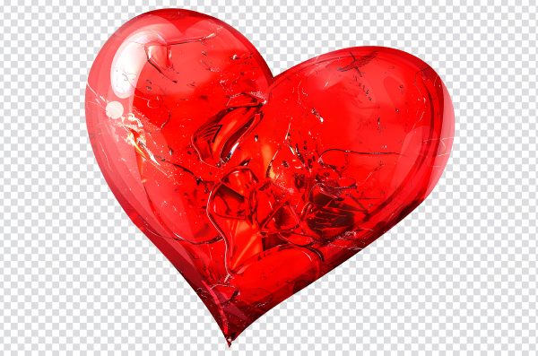 Red Glass Heart PNG Transparent – Free Download